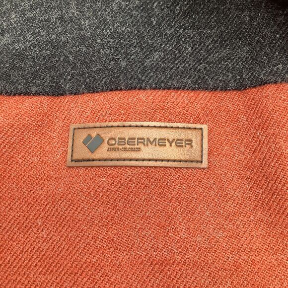 Obermeyer Mens Long Sleeve Full Zip Wool Blend Hoodie Jacket Orange Size XL - Picture 7 of 13